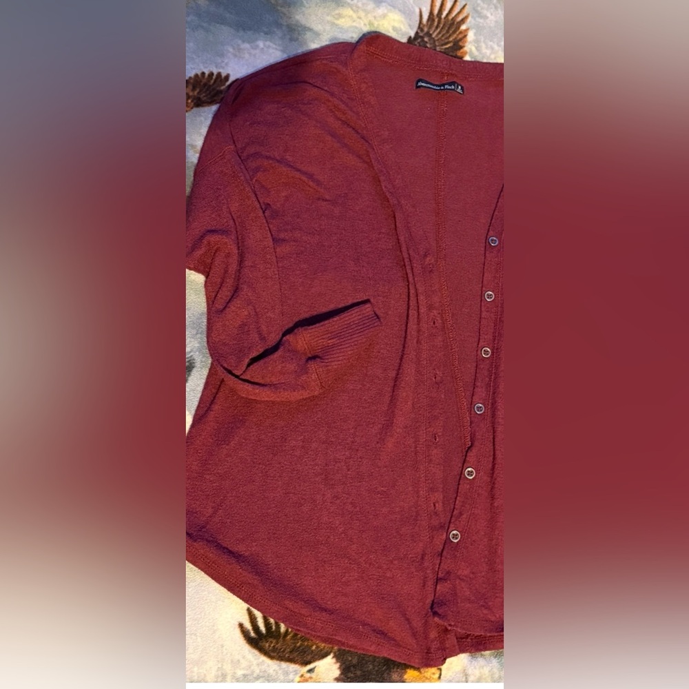 Abercrombie and Fitch full button sweater